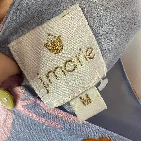 J. Marie The Violet Midi Dress Size Medium - Picture 4 of 8